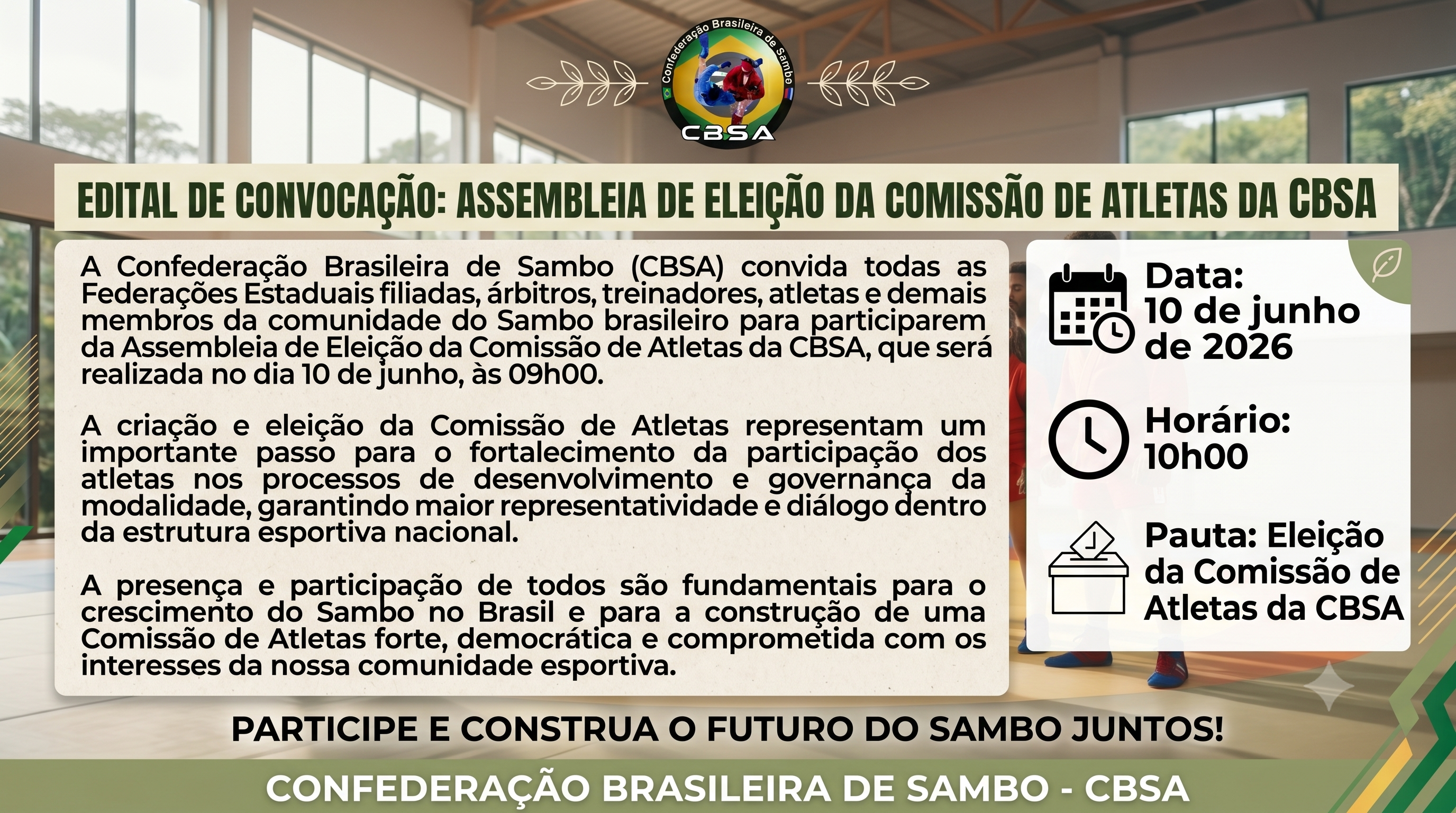Edital Comissão de Atletas
